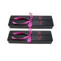 Fashion black hair extension packaging box with ribbon