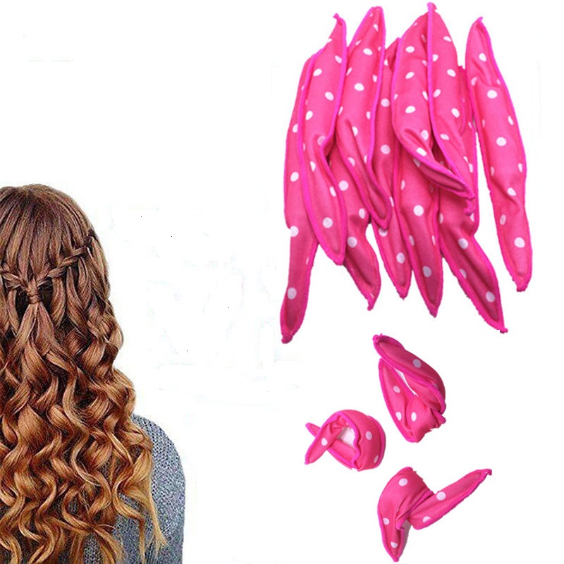 10 Pcs Hair Curlers Soft Sleep Pillow Hair Rollers Set Sponge Flexible Foam Magic Hair Care DIY Hair Styling Tools