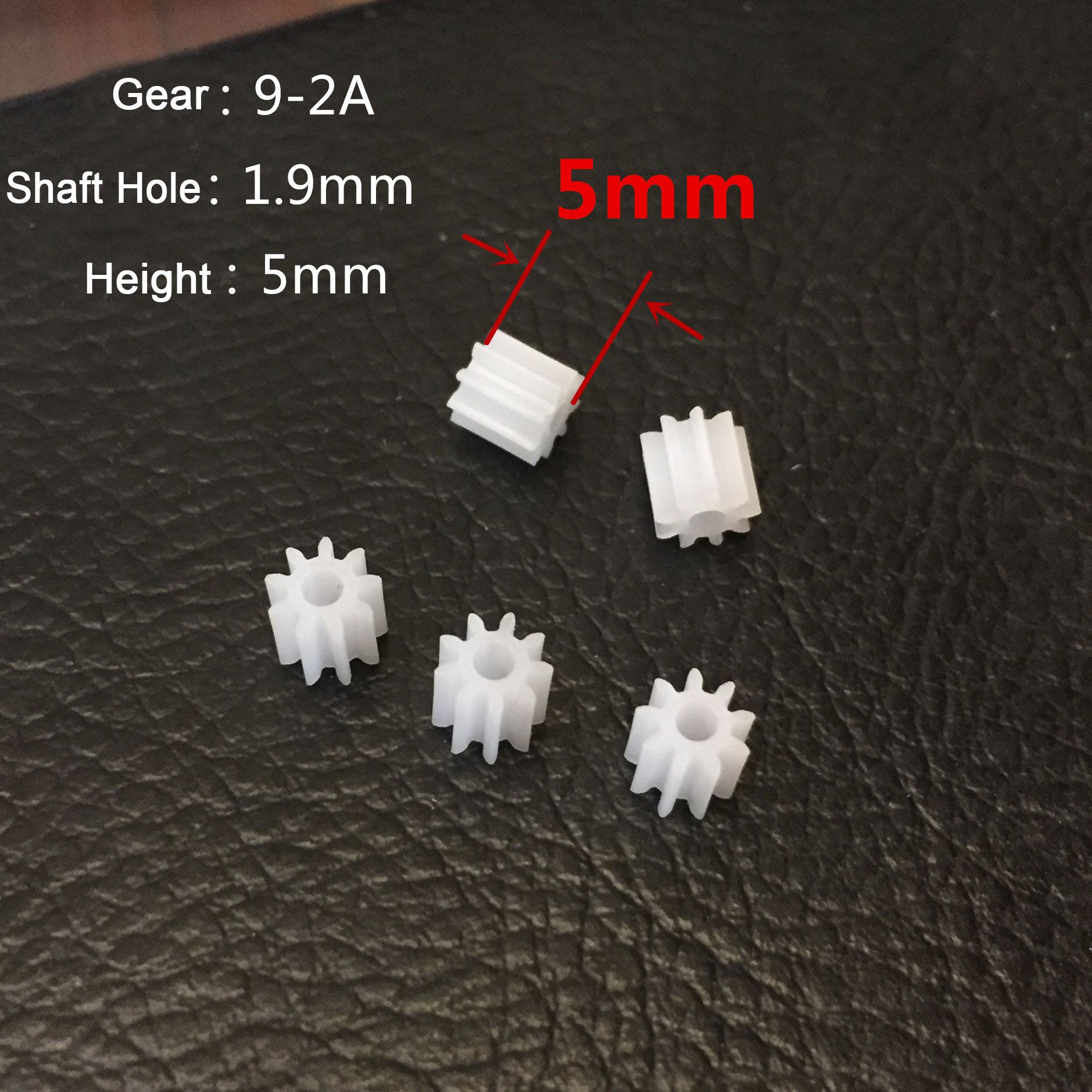 92A Pinion Gear Modulus 0.5 Plastic Gear Motor Fitting 9 Tooth 2mm Tight Gear Wheel