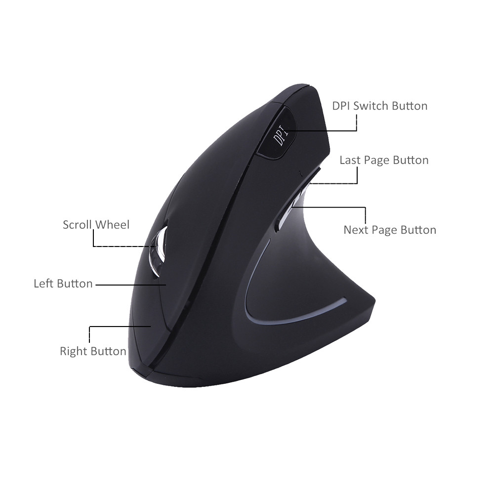 MODAO Ergonomic BLUETOOTH Vertical Mouse with 3 Adjustable DPI Pc Desktop Office Entertainment Laptop Accessories