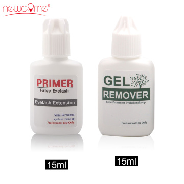 NEWCOME Remover&Primer Eyelash Extension Clear Gel Lashes Safty Adhesive Eye Lashes Korea Remover for Makeup Professional 15ML