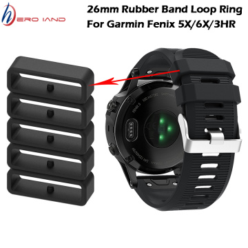10PCSReplacement Watch Strap Band Keeper Loop Security Rubber Holder Retainer Ring For Garmin Fenix 6X/5X Plus/3/3HR Smart Watch