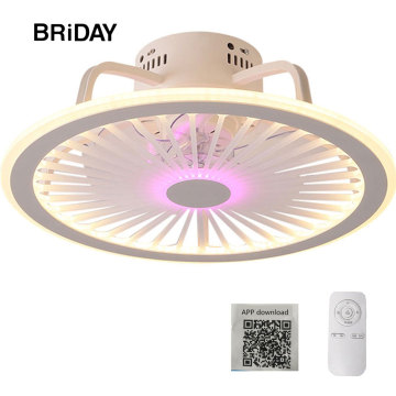 Bluetooth smart led ceiling fan lamp with lights remote control ventilator lamp 50cm with APP bedroom decor new