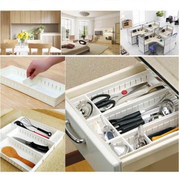 Hot Adjustable Home Drawer Storage Organizer Kitchen Partition Divide Cabinet Box