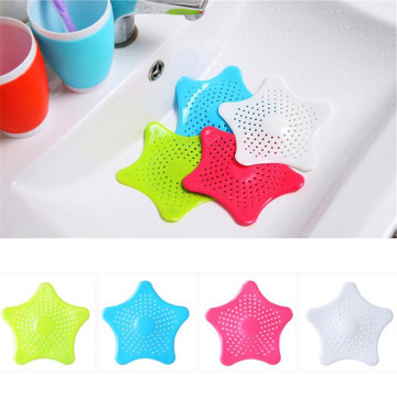 1pc Sewer Star Outfall Strainer For Kitchen Waste Bathroom Sink Filter Anti-blocking Floor Drain Hair Stopper Catcher Accessorie