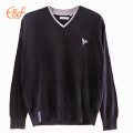 V Neck Mens Custom Sweater Design Knitting Pullover