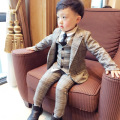 2019 lattice Kids Blazer suit Baby Boys Costume Formal 3pcs Coat+ Pants+vest child Suits Tuxedo Wedding Chlidren boys Clothing