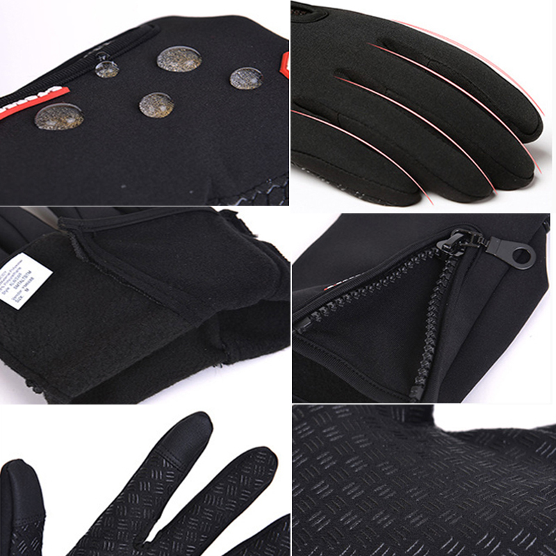 Kyncilor Winter Warm Cycling Gloves Full Finger Waterproof Bike Gloves for Men Women Camouflage Touch Screen Bicycle Gloves