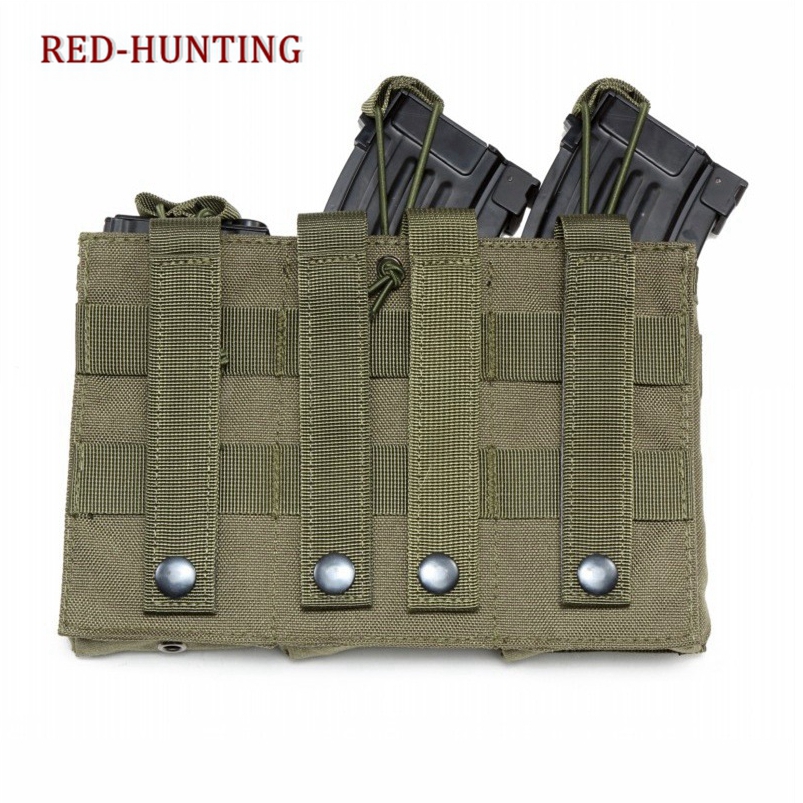 Tactical Magazine Pouch Holds 5.56 M4 M16 Mag Pouch Triple Open Top Holster 1000d Stacker with Bungee System