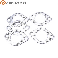 5pcs/Lot Aluminum 2.25 inch 56mm Car Engine Exhaust Gasket Downpipe Flange Universal Exhaust Pipe Gasket with two holes YC101291