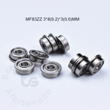 MF83ZZ 3*8(9.2)*3(0.6)MM 10pieces bearing FR-830ZZ Flange bearings Free shipping chrome steel bearing MF83ZZ F619/3 FR-830ZZ