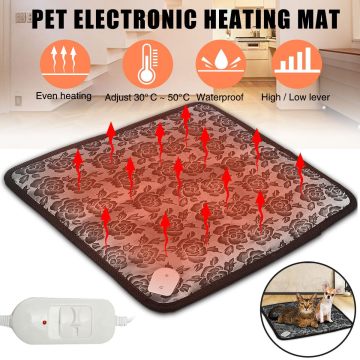 45x45cm Electric Heating Pad 3 Level Electric Blanket Pet Mat Bed Cat Dog Winter Warmer Pad Home Office Chair Heated Mat Carpet