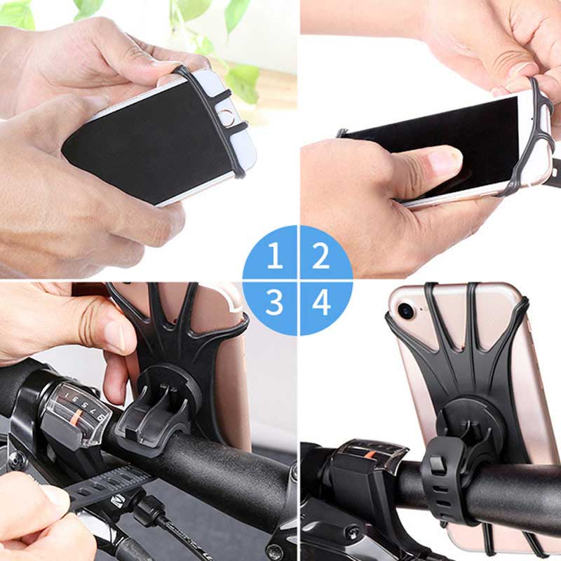 Universal 360-degree rotatable stroller trolley mobile phone holder for stroller accessories