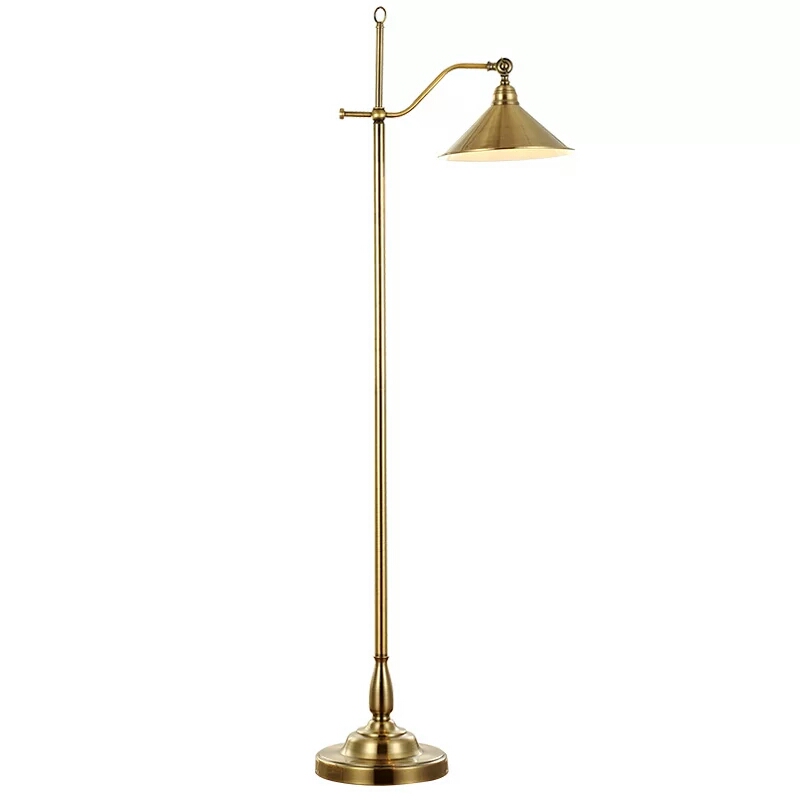 High quality luxury Copper lamp American retro style floor lamp adjustable creative living room bedroom floor lamp/110-220V