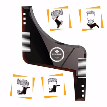 Fashion Beard Styling Template Comb New Barber Tool Mustache Symmetry Trimming Styling Stencil 3 Colors Optional