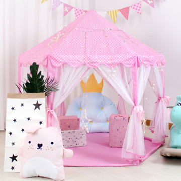 Tiny House Hexagon Children Tents Kids Play Game Activity Fairy Portable Foldable Princess Castle Indoor Toy For Boys Girls Gift