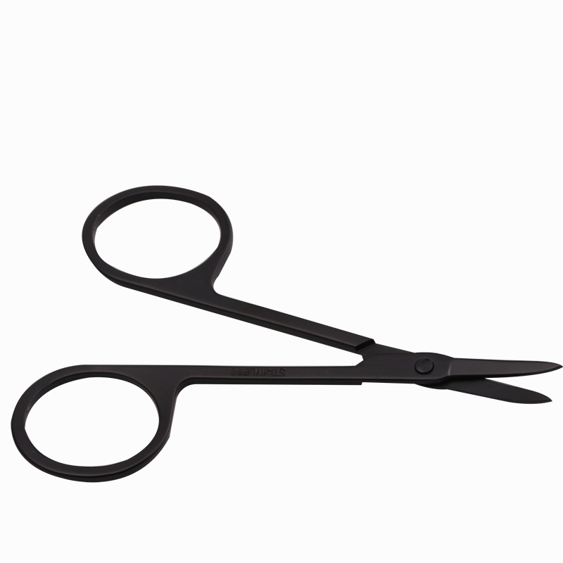 1pc Stainless Steel Makeup Scissors Curved Tip Small Eyebrow Scissors Cut Manicure Eyebrow With Sharp Head Beauty Tool