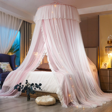 Kid Baby Bed Canopy Bedcover Mosquito Net Curtain Bedding Romantic Baby Girl Round Dome Tent Cotton