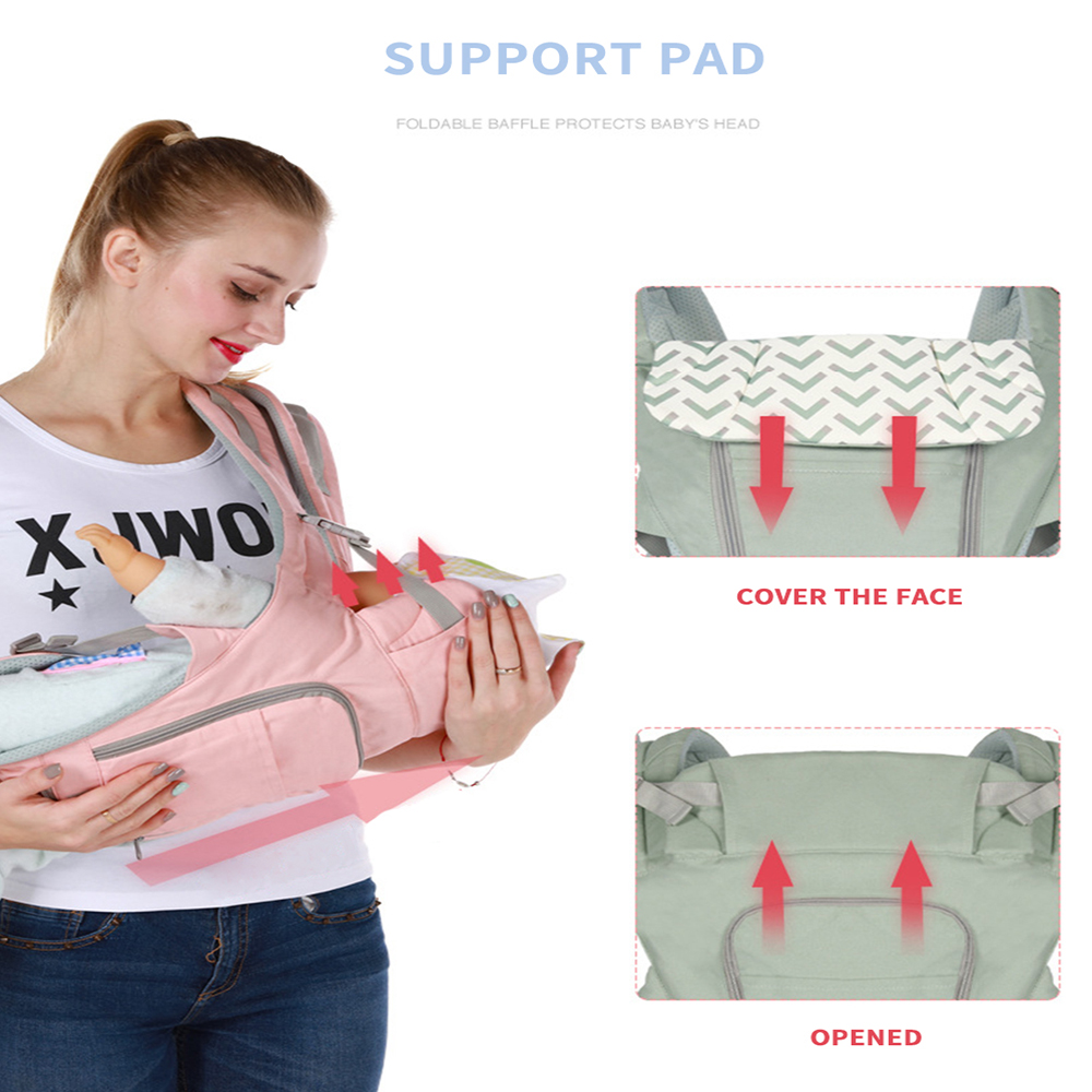 Ergonomic Baby Carrier Infant Hip seat Carrier Kangaroo Sling Front Facing Backpacks for Baby Travel Activity Gear 0-36 Months