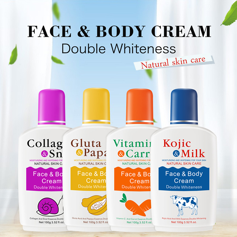 100g Vitamin C/Carrot/Papaya/Milk Facial Body Cream Body Nourish Whitening Moisturizing Body Lotion Skin Brightening Cream