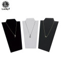 3 Color Folding Necklace Display Plate Pendant Rack Leather Jewelry Display Stand Necklace Holder 12*23cm