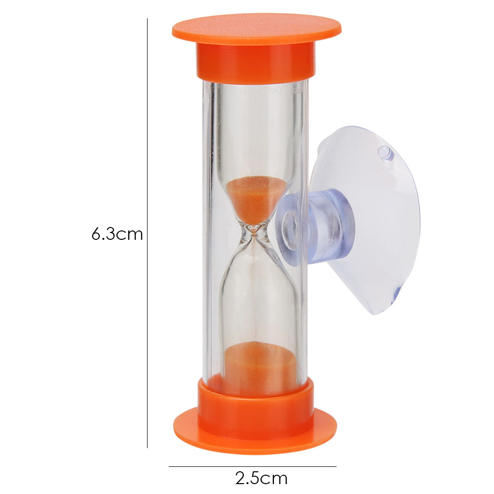 2/3min Creative Plastic Hourglasses with Suction Cup Teeth Brushing Sandglass Timer Children Time Toys Gift Home Decoration