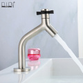 ELLEN Single Cold Sink Faucet Stainless Steel Bathroom Faucet Outdoor Water Tap Brused Kitchen Faucet ELF1502
