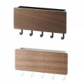 New Wall Hanging Type Wooden Decorative Wall Shelf Sundries Storage Box Prateleira Hanger Organizer Key Rack Wood Wall Shelf