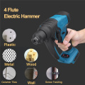 18V Brushless Rechargeable Hammer Drill Rotary Electric Demolition Hammer Drill Power Impact Tools Adapted To Makita Battery