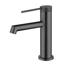 Italian Design Single Handle Brass Gun Grey Gray Hotel Bathroom Basin Faucet Mixer Taps