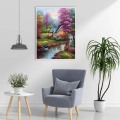 Landscape Tree DIY 5D Diamond Painting Full Round Resin Scenery Villa Diamond Embroidery Cross Stitch Wall Art Broderie Diamant