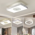 50cm rectangle led ceiling fan lamps with lights remote control square ventilator lamp Silent Motor bedroom decor modern fans