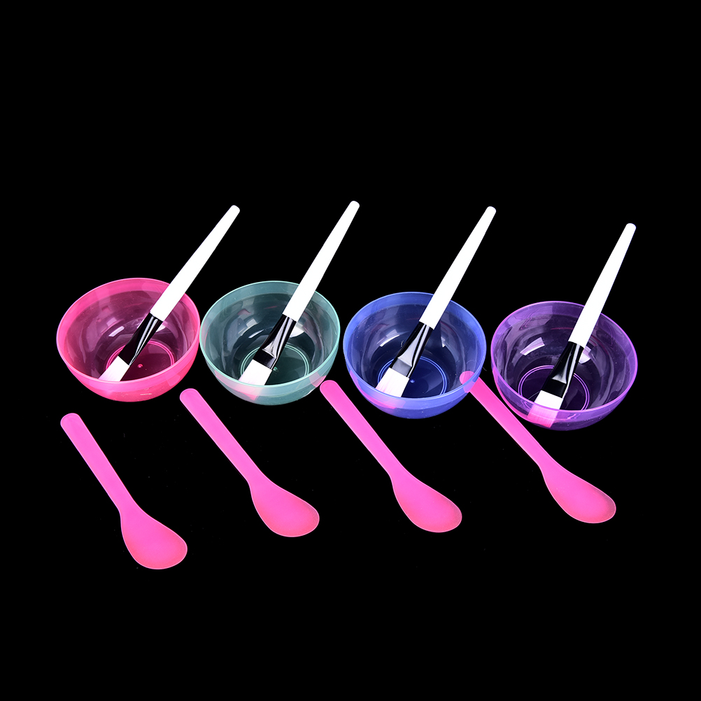 3PCS/set Homemade Makeup Set Beauty DIY Facial Face Mask Bowl Brush Spoon Stick Tool