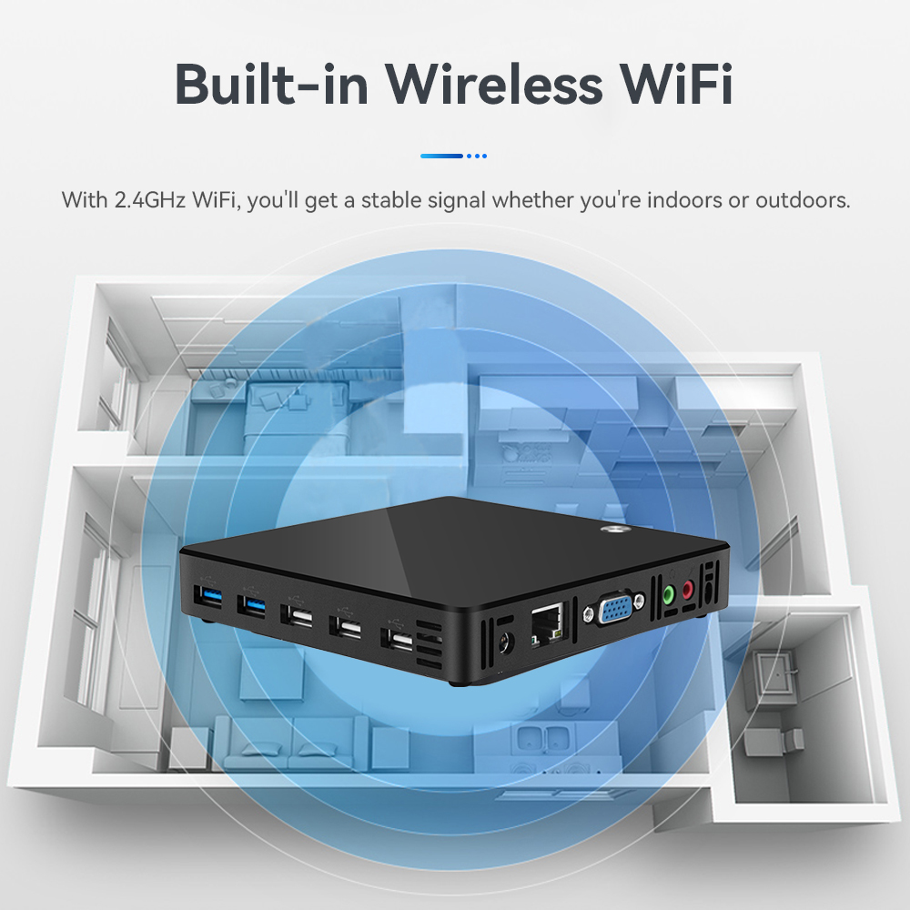 X38 Single LAN DDR3L Dual HD Display Mini PC