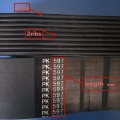PK 7 ribs belt |model: 7PK 1010-7PK1687 7PK |Composition: EPDM | rubber transmission belt | Industrial | Miniature tiller