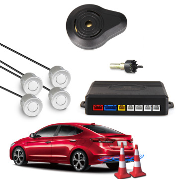 Car Rover Parking Sensor Kit Parking Detector Reversing Radar Buzzer with 4 Sensors Black Silver Gray White