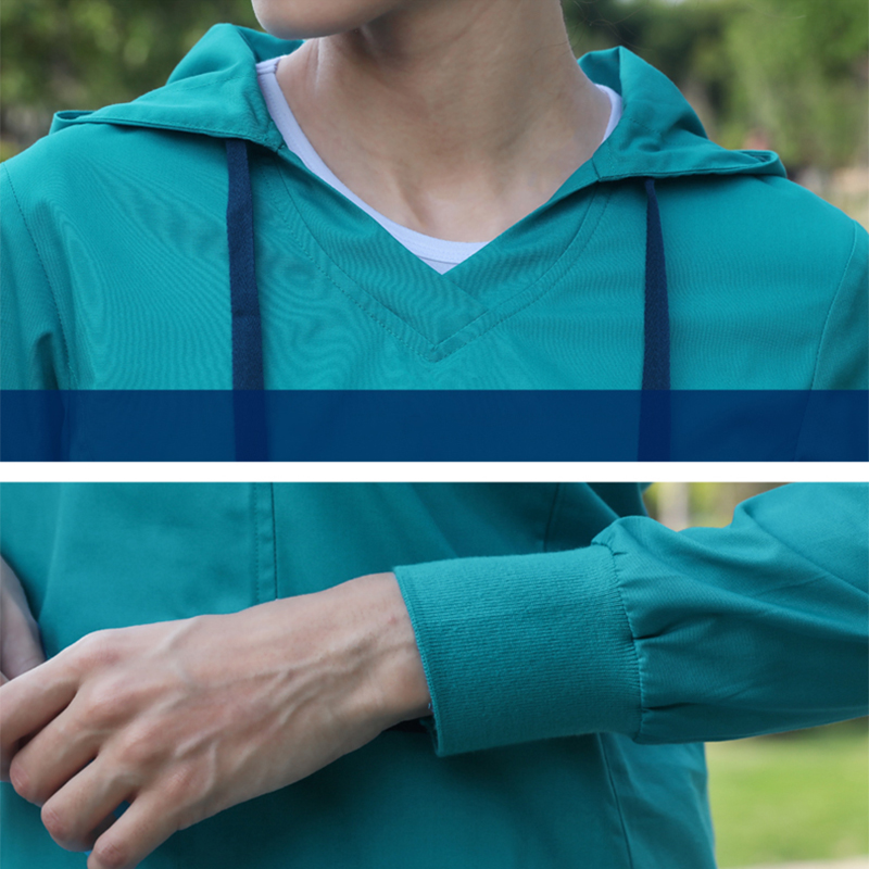 Medical Hoodies Nurse Uniform Tops Hospital Warm Ups Hoodies Sporty 3 Colors Long Sleeves Doctor Tops Knitted Infinity Top