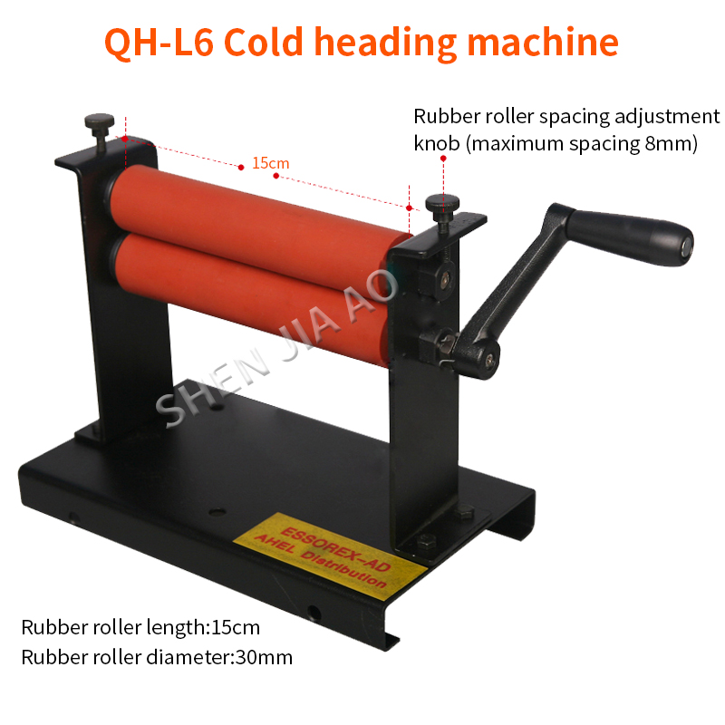 manual Cold Roll Laminator QH-L6 cold heading machine 15cm rubber roller length Laminating machine 1pc