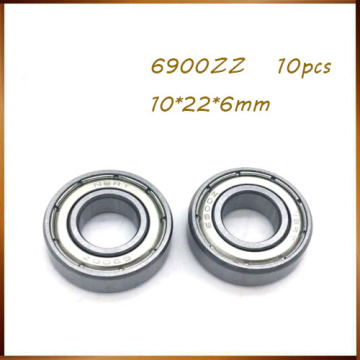 Free shipping 10PCS 6900ZZ 10*22*6 mm 6900 zz bearings thin wall deep groove ball bearings 6900 zz Chrome Steel bearing