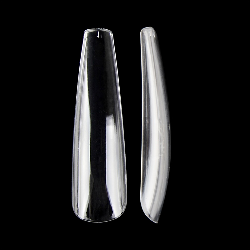 XX Long Coffin Full Cover Gel Nail Tips Artificial Strong Soft French Press on Fingernail 240pcs