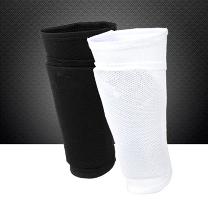 1 Pair Durable Polyester Fiber Soccer Shin Guards Practical Adult Children Football Protective Shin Guard Leg Support Sleeves