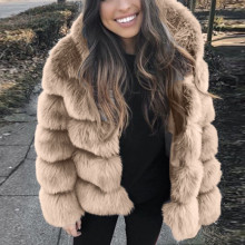 S-3xl Solid Coats Women 2020 Winter Top Fashion Faux Fur Coat Elegant Thick Warm Outerwear Fake Fur Jacket Chaquetas Mujer
