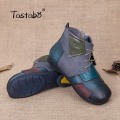 Tastabo 2018 Fashion Handmade Boots For Women Ankle Shoes Vintage Shoes Folk Style Genuine Leather Women Boots