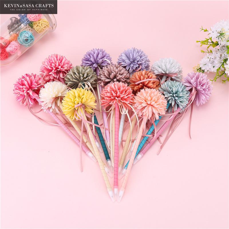 Flower Ballpoint Pen Quality Stationery Kawaii School Supplies Stationery Kids Gift Ball Pen For Writing Office Accessories
