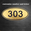 Brushed Gold house number does not fade personalized number letter door plate apartment Hotel