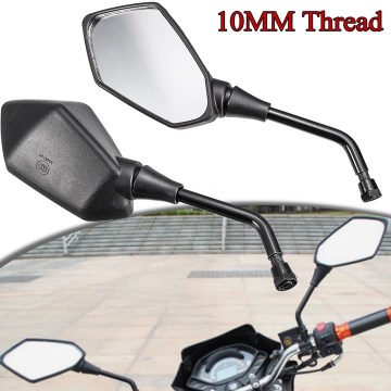 2Pcs/Pair Motorcycle Rearview Mirror Scooter E-Bike for/Kawasaki/Honda/Suzuki/Yamaha Universal 8mm 10mm Bolts Back Side Mirrors