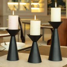 Black Candle Holders Set of 3