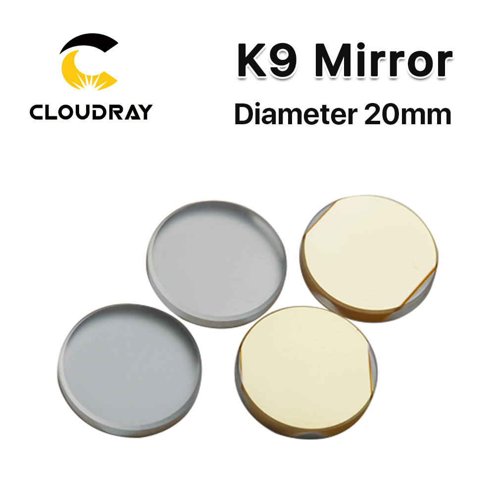 Cloudray Diameter 20mm K9 CO2 laser reflection mirror glassmaterial with golden coating for laser engraver cutting Machine