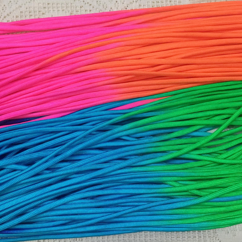 4mm Colorful Rope Paracord 550 Parachute Cord Lanyard Mil Spec Type III 7 Strand for Home Textile DIY Craft Climbing Camping