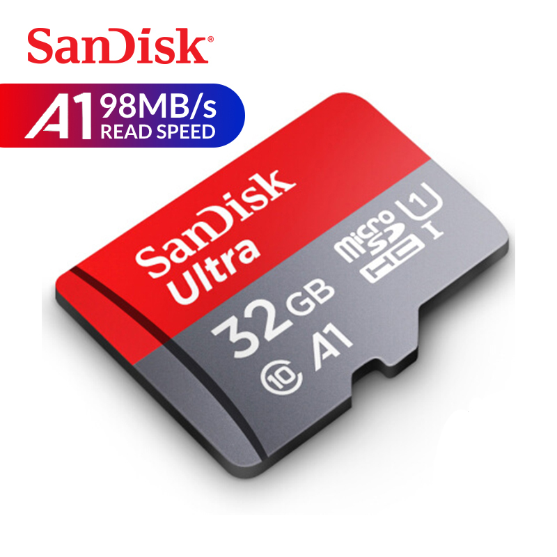 SanDisk micro SD Card Ultra microSDHC UHS-I Memory Card 32GB U1 C10 A1 98MB/s TF Card for Smartphone Camera Tablet SD Adapter